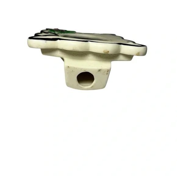 Vintage 1991 Brenda Koppel Ceramic Frame & Trinket Box Set Purple Flowers Decor - Picture 8 of 8